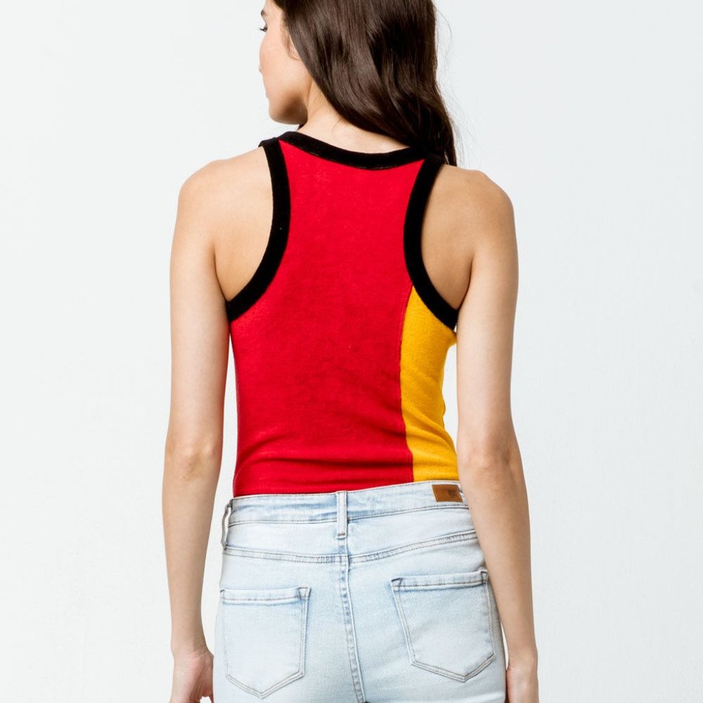 NWT Fila Dahlia Bodysuit tricolor yellow/red/black - Picture 3 of 4